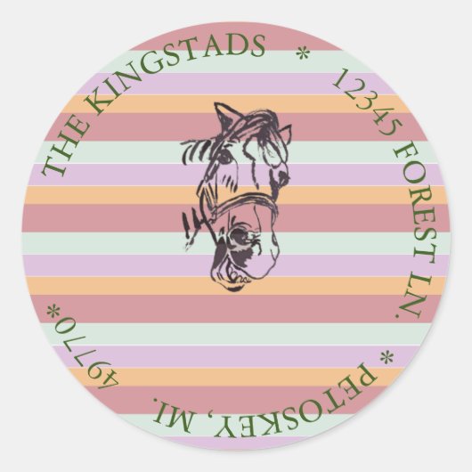 Etikett mit Bonbons Runder Aufkleber (Vorderseite)