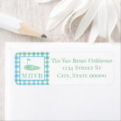 Etikett mit einer Rücksendeadresse (Insitu)