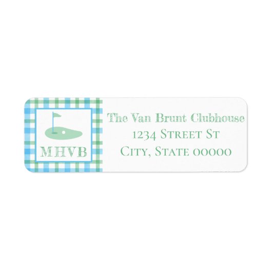 Etikett mit einer Rücksendeadresse (Vorne)