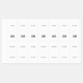 Etikett mit mittelquadratischem Eisen (Blatt)