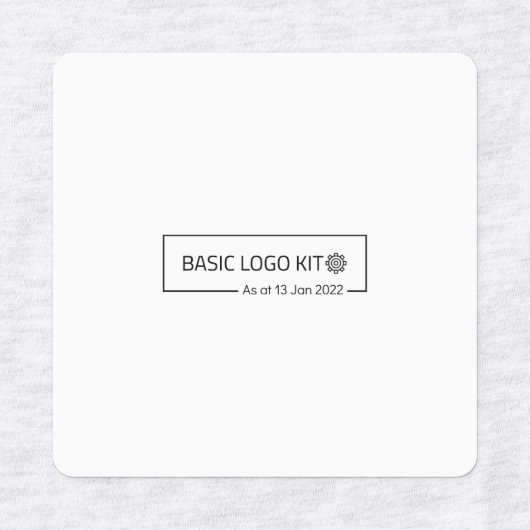 Etikett mit mittelquadratischem Eisen (Design 1)