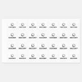 Etikett mit mittelquadratischem Eisen (Blatt)