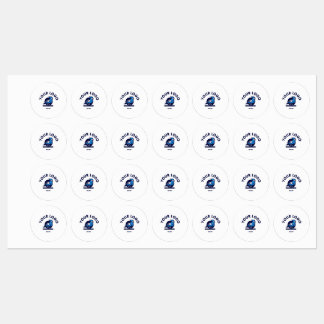 Etikett mit mittlerem kreisförmigem Eisen