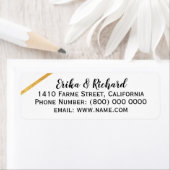 Etikett mit Namen und Adressinformationen (Insitu)