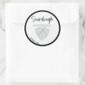 ETIKETT MIT SOURDOUGH WAFFLES, HOMEMADE WAFFLES RUNDER AUFKLEBER (Tasche)