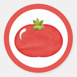 Etikett mit Tomatenaroma Runder Aufkleber