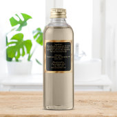 Etikett mit wasserdichten Zutaten - schwarzes gold