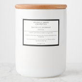 Etikett mit weißem und schwarzem minimalem Wasserd (Vorderseite)