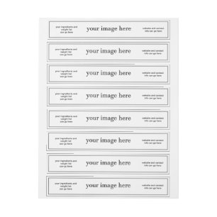 Etikett mit weißer Vorlage für lange Seife