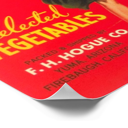 Etikett "ON RUSH" Poster (Ecke)