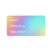 Etikett Pastel Rainbow Gradient Adressaufkleber (Vorne)