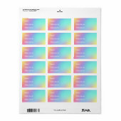 Etikett Pastel Rainbow Gradient Adressaufkleber (Vorne)