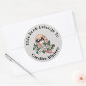 Etikett "Pastell Owl" Runder Aufkleber (Umschlag)