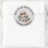 Etikett "Pastell Owl" Runder Aufkleber (Tasche)