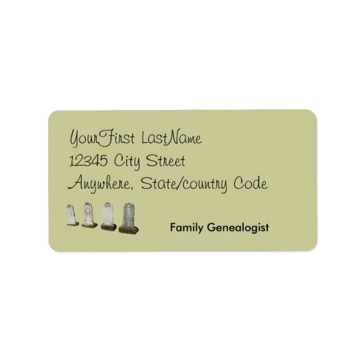 Etikett - Rückgabe - Kopfsteine Adressaufkleber (Vorne)