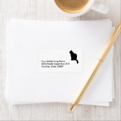 Etikett - Rückkehr - schwarze Katze Adressaufkleber (Insitu)