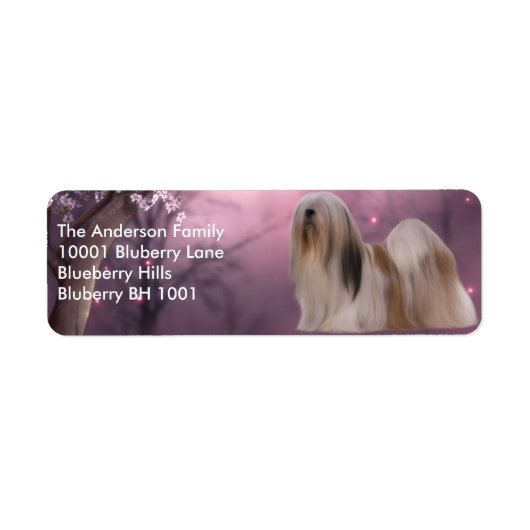 Etikett Rücksendeadresse Lhasa Apso (Vorne)