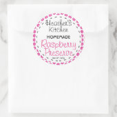 Etikett - Runder Himbeersaft oder Jakobsjar Runder Aufkleber (Tasche)