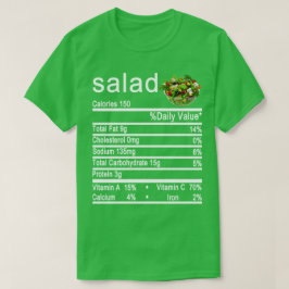 Etikett "salad Nutrition Facts" T-Shirt