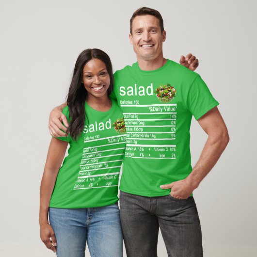 Etikett "salad Nutrition Facts" T-Shirt (Unisex)