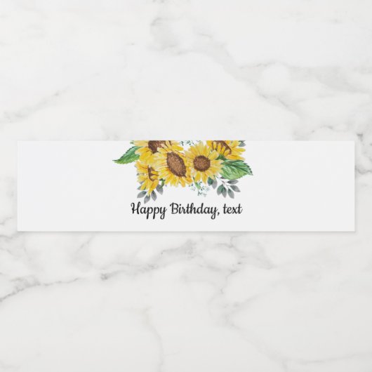 ETIKETT - Sonnenblume (Einzelnes Label)