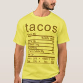 Etikett "Tacos Nutrition Facts" T-Shirt (Vorderseite)