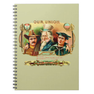 Etikett unserer Union Vintage-Zigarrenkiste Notizblock