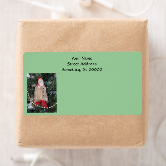 Etikett - Versand - antiker Santa in Tree (Insitu)