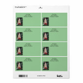 Etikett - Versand - antiker Santa in Tree (Vorne)