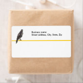 Etikett - Versand - Falke auf Draht (Insitu)