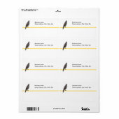 Etikett - Versand - Falke auf Draht (Vorne)