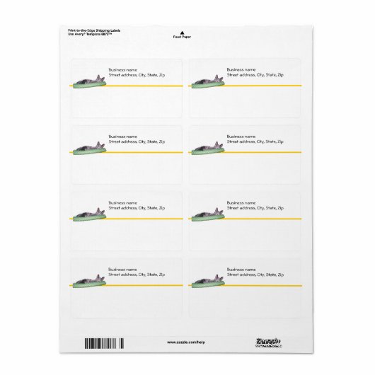 Etikett - Versand - Lazy Cat (Vorne)