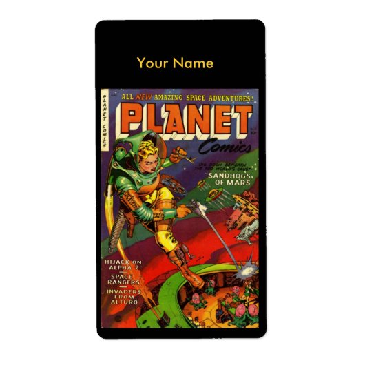 Etikett Vintage Retro-Comic Buchabdeckung (Vorne)