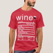 Etikett "Wein Nutrition Facts" T-Shirt (Vorderseite)