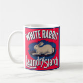 Etikett "White Rabbit Wäsche" Kaffeetasse (Links)