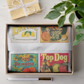 Etiketten 21 10x15 Vintage Lebensmitteldekoupage Seidenpapier (Geschenk)