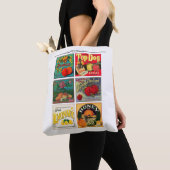 Etiketten alter Fruchtschilder Tasche (Von Nahem)