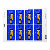 Etiketten Aufkleber Exlibris Junge Skateboard (Vorne)