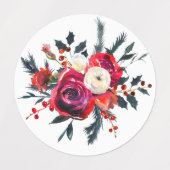 Etiketten - Blume in leuchtenden Aquarellen (Design 1)