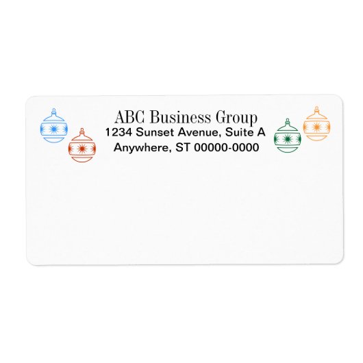 Etiketten - Etikett für den Versand von Feiertagen (Vorne)