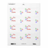 Etiketten - Feiertagsgeschenk-Tag (Vorne)