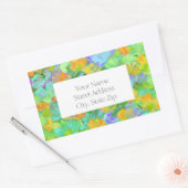 Etiketten für abstrakte gelbe Orangenpfropfen Rechteckiger Aufkleber (Umschlag)