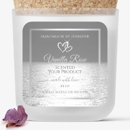 Etiketten für atemberaubende Silver Ocean-Produktv Quadratischer Aufkleber