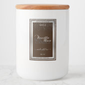 Etiketten für Augenfänger, dunkelbraun und silber (Vorderseite)