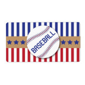 Etiketten für Baseball-Wasserflaschen (Vorne)