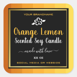 Etiketten für berufliche Produktverpackungen Orang Quadratischer Aufkleber