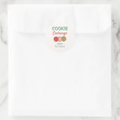 Etiketten für Cookie-Austausch Runder Aufkleber (Tasche)