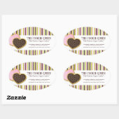 Etiketten für dekorative Backwaren Ovaler Aufkleber (Blatt)