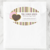 Etiketten für dekorative Backwaren Ovaler Aufkleber (Tasche)