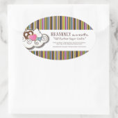 Etiketten für dekorative Backwaren Ovaler Aufkleber (Tasche)